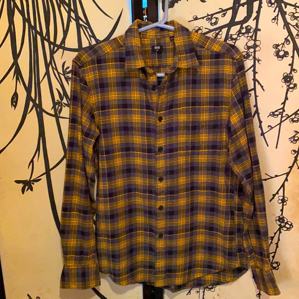 Uniqlo Men's Tartan Checked Flannel Button-Up Shirt